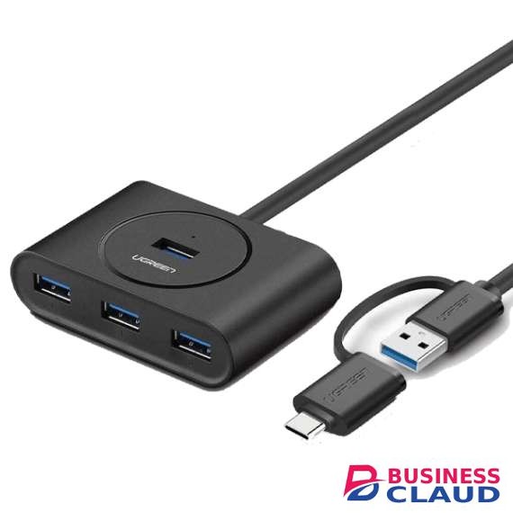 UGREEN CR113 USB C and USB A 3.0 to 4 Port Hub