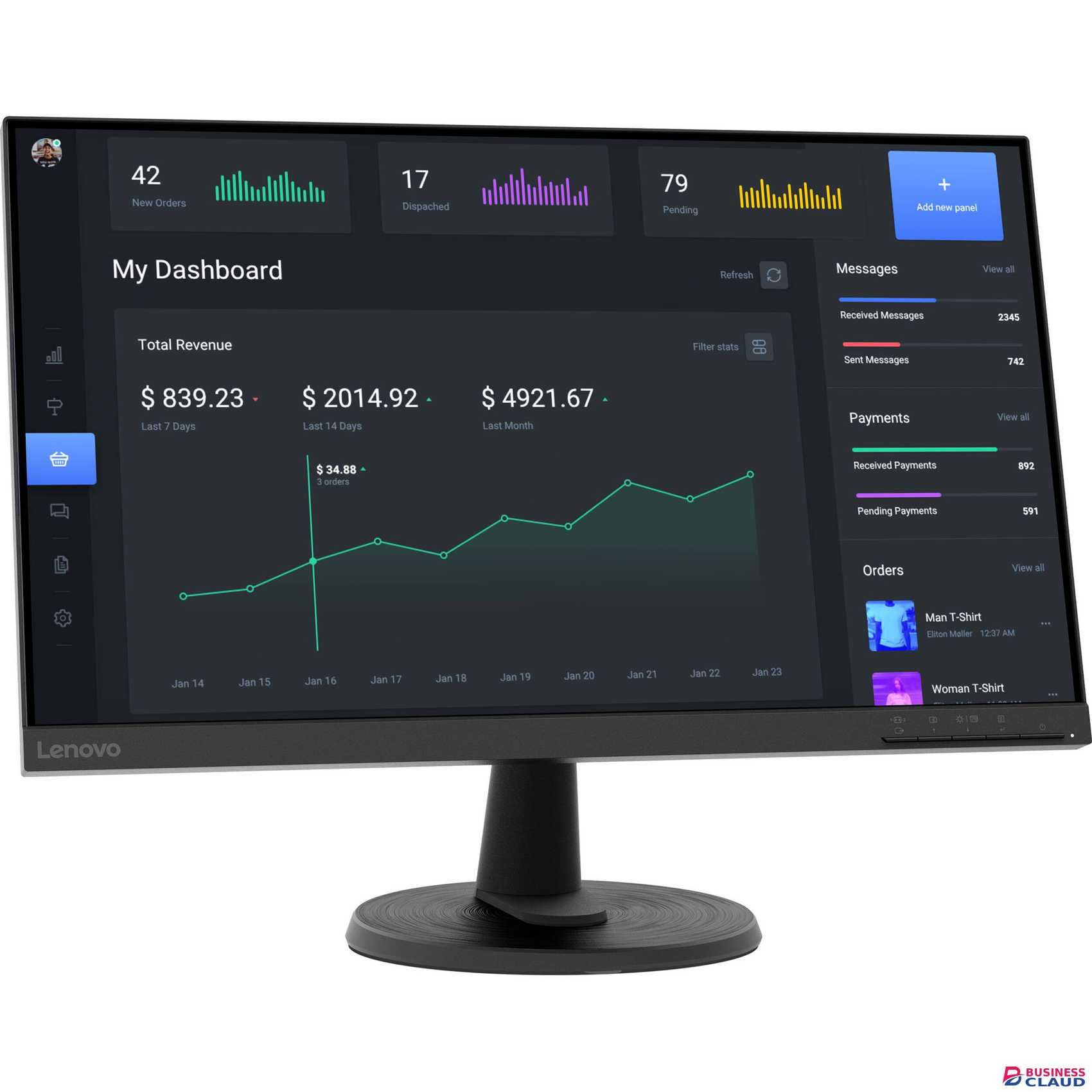 Lenovo D24-40 23.8" Monitor