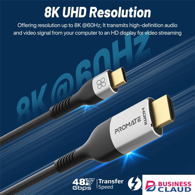 Promate MediaCord-8K USB-C to HDMI Cable