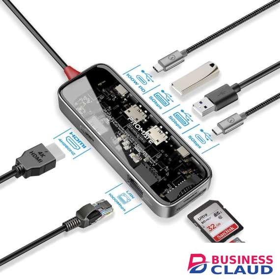 Promate TransHub Mini Ultra Fast Multiport USB-C Hub