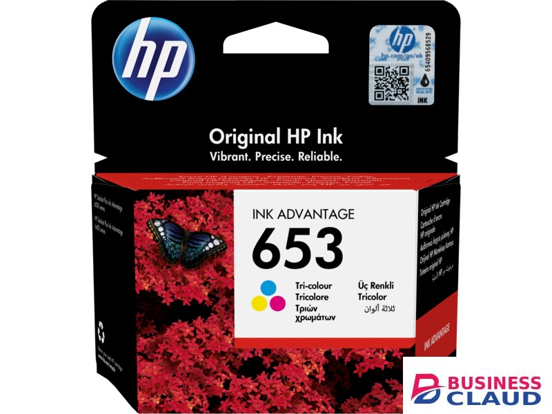 HP 653 Tri-color Ink Cartridge
