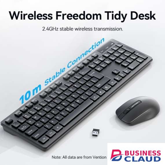 Vention KTDB0-EN Full Sized Wireless Keyboard and Mouse Combo