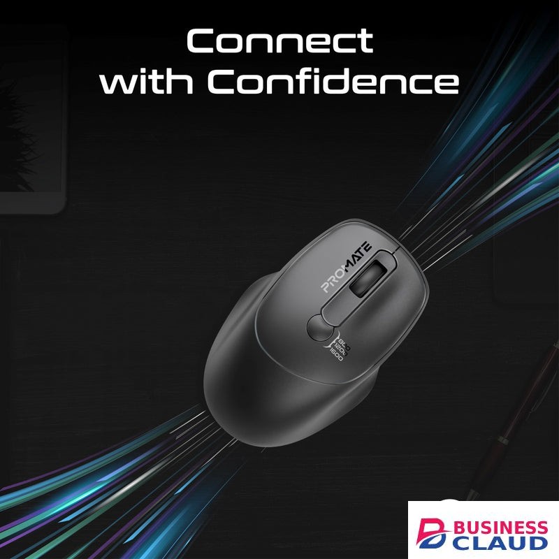 Promate UniGlide Ergonomic Wireless Mouse