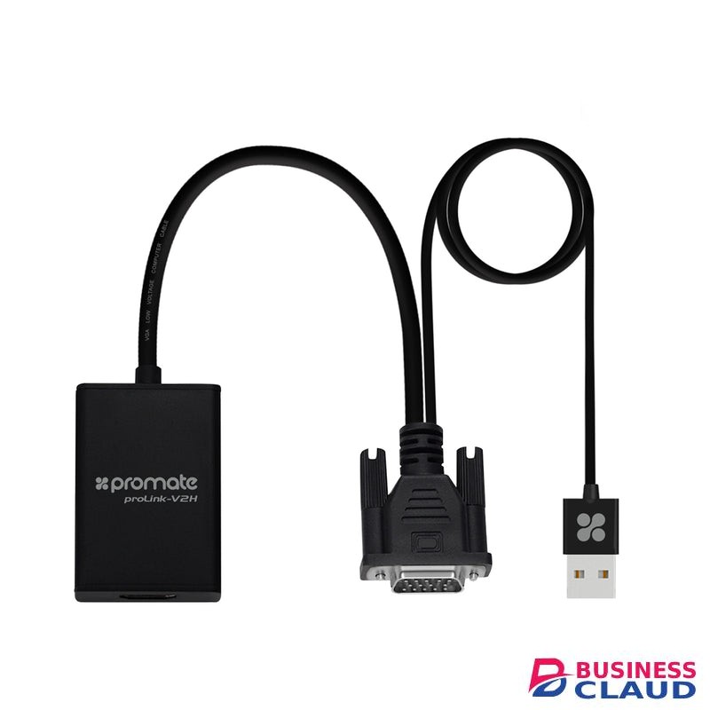 Promate ProLink-V2H VGA-to-HDMI® Adaptor Kit with Audio Support Cable