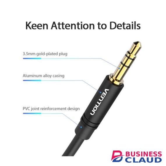 Vention Cotton Braided 3.5mm Male to Male Audio Cable 1.5M Type
