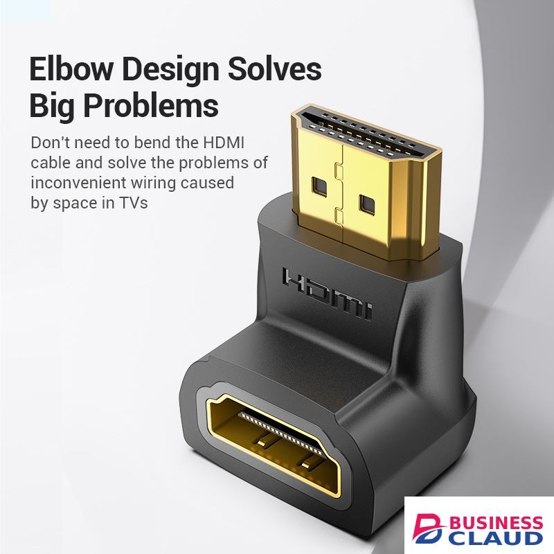 Vention HDMI 90 Degree Male to Female Black Adapter