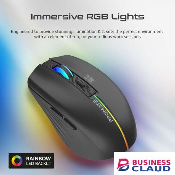 Promate Kitt 2.4GHz Wireless Ergonomic Optical Mouse