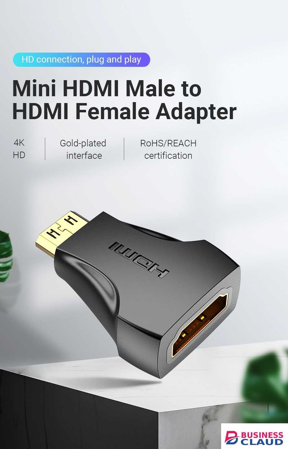 Vention Mini HDMI Male To HDMI Female Adapter