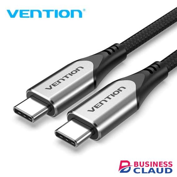 Vention Cotton Braided USB C to USB C 3.1 1M Gray Cable