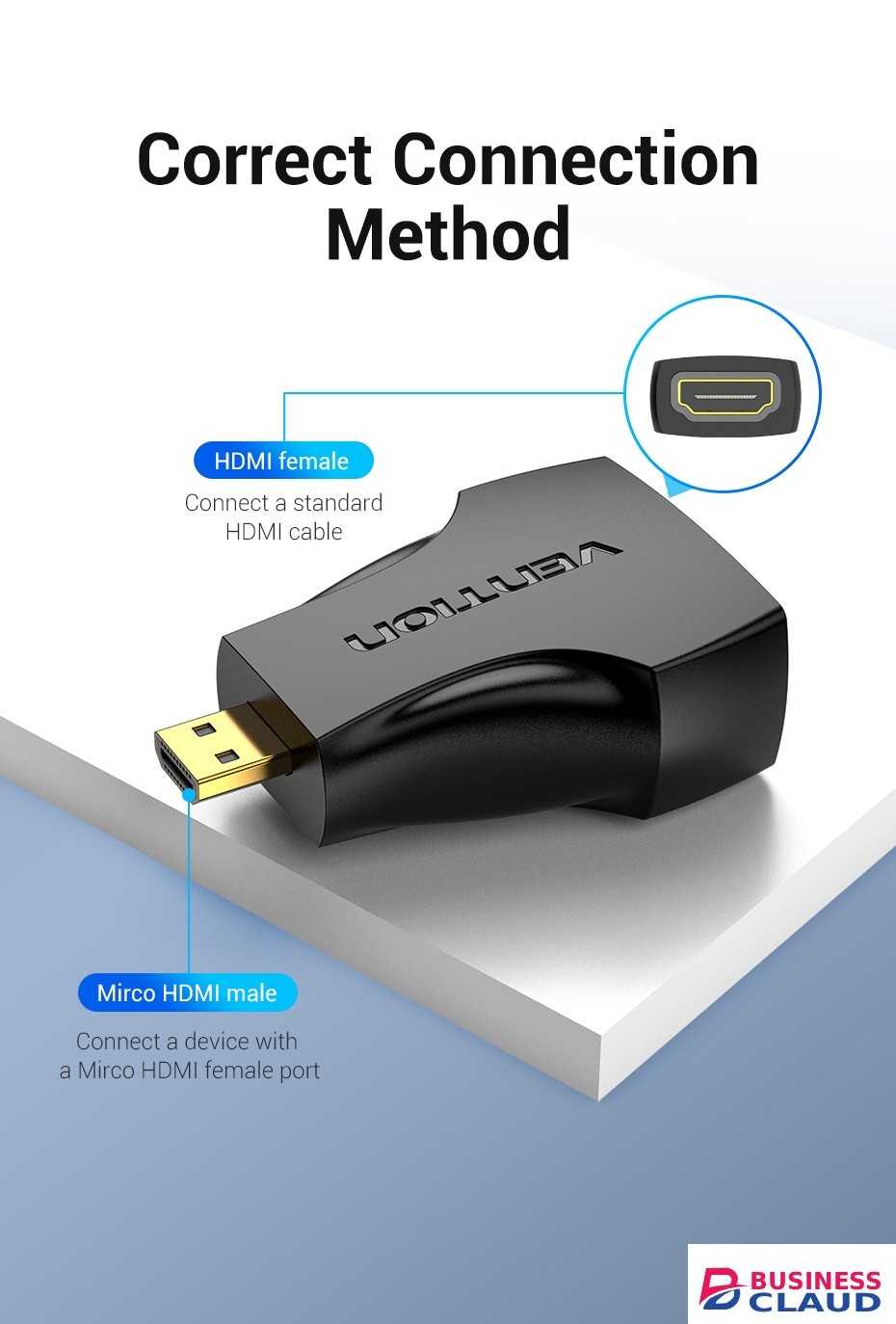 Vention Micro HDMI Male to HDMI Female Adapter