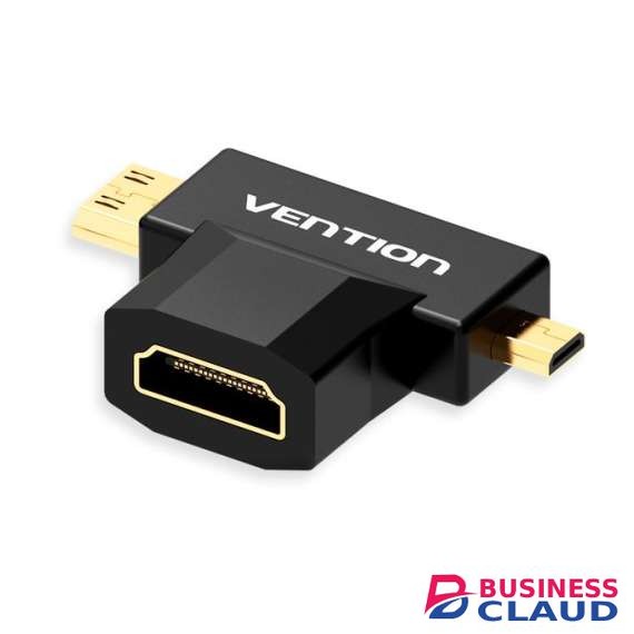 Vention 2 in 1 Mini HDMI and Micro HDMI Male to HDMI Female Adapter