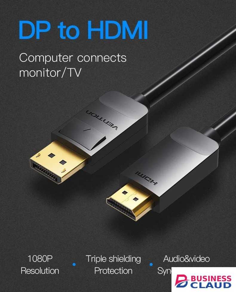 Vention Display Port To HDMI 1.5M Cable