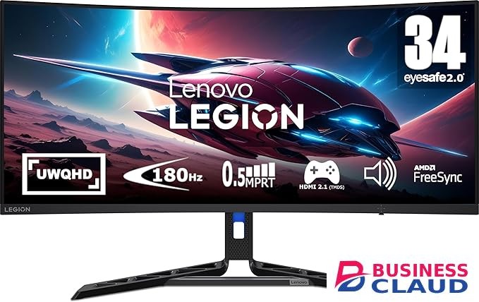 Lenovo Legion R34w-30 34-inch Curved WQHD Gaming Monitor