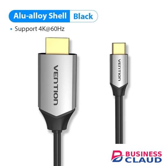 Vention Black Metal 2 Metre USB-C to HDMI Cable
