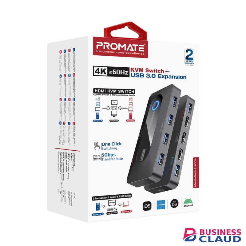 Promate 4K@60Hz KVM Switch