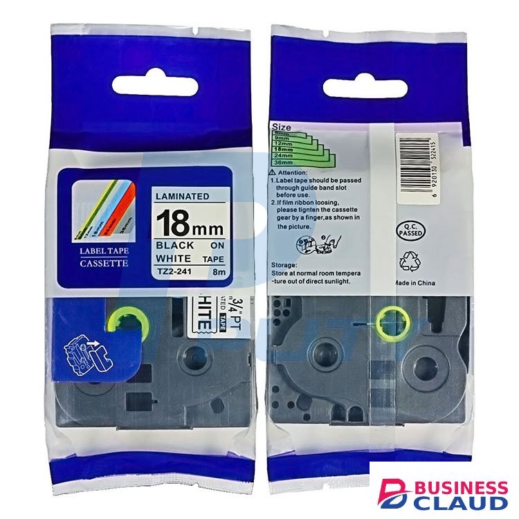 Brother TZ2-241 18mm Black on White Compatible Label Tape