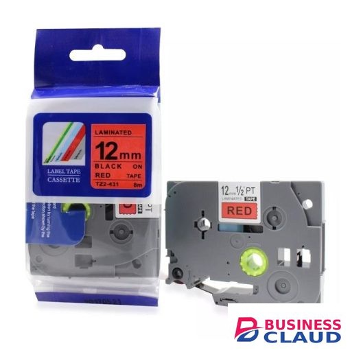 Brother TZ2-431 12mm Black on Red Compatible Label Tape