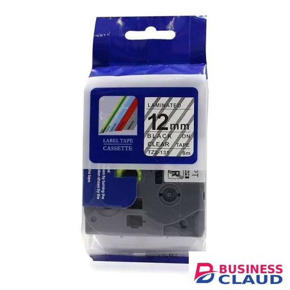 Brother TZ2-131 12mm Black on Clear Compatible Label Tape