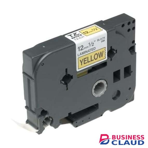 Brother TZ2-631 12mm Black on Yellow Compatible Label Tape