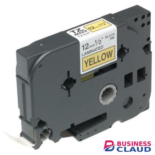 Brother TZ2-631 12mm Black on Yellow Compatible Label Tape