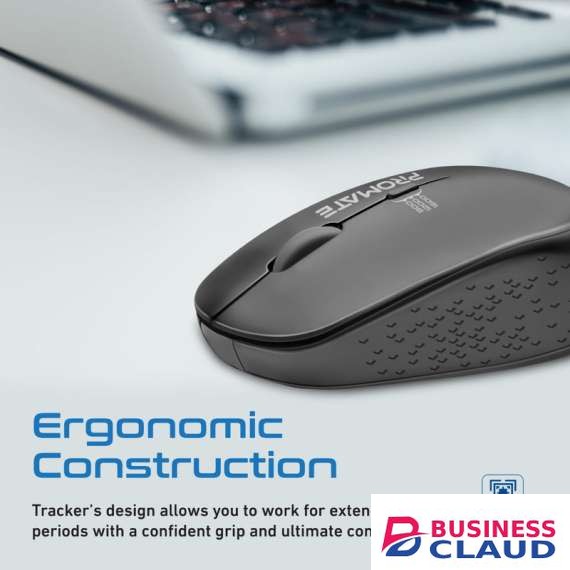 Promate 1600DPI MaxComfort Ergonomic Wireless Mouse