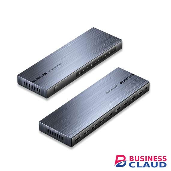 Vention 4K 1x8 Black Aluminum Alloy HDMI Splitter
