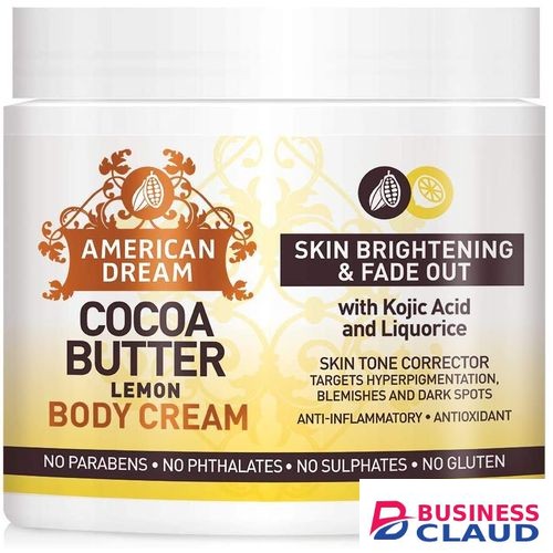 American Dream Cocoa Butter with Kojic Acid and Liquorice Lemon Body Cream