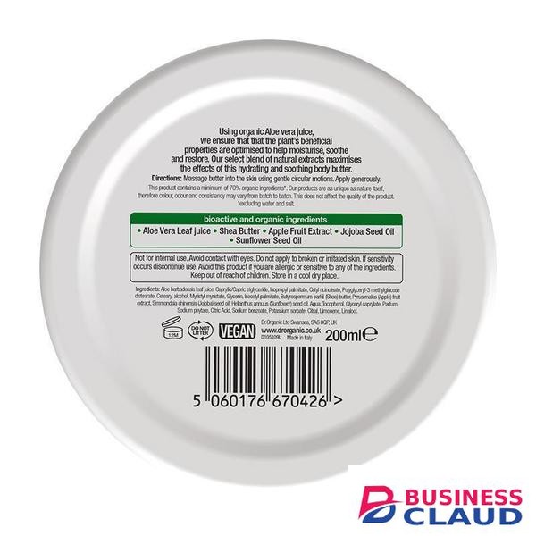 Dr Organic 200ml Aloe Vera Body Butter