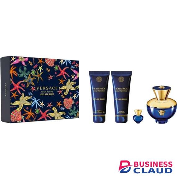 Versace Pour Femme Dylan Blue Edp Women Four Piece Perfume Gift Set