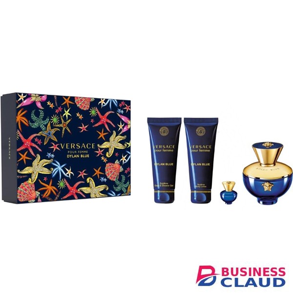 Versace Pour Femme Dylan Blue Edp Women Four Piece Perfume Gift Set