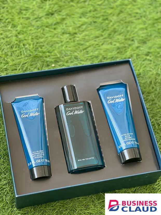 Davidoff Cool Water Edt Three Piece Men Perfume Gift Set