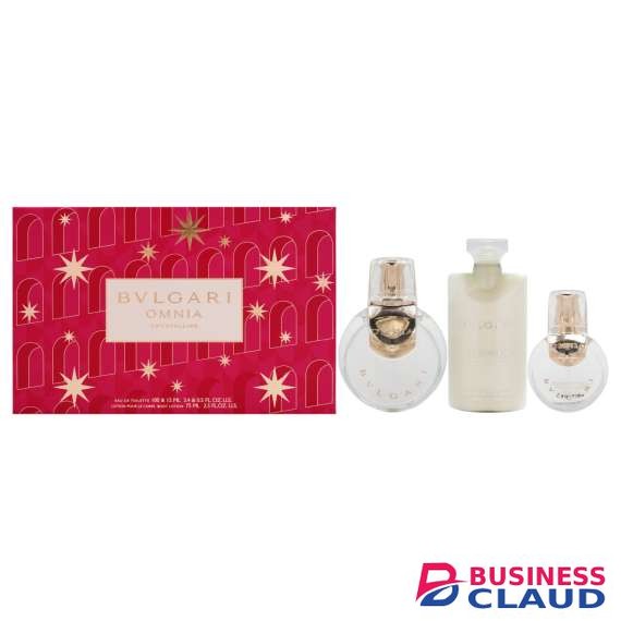 Bvlgari Omnia Crystalline Edp Three Piece Women Perfume Gift Set