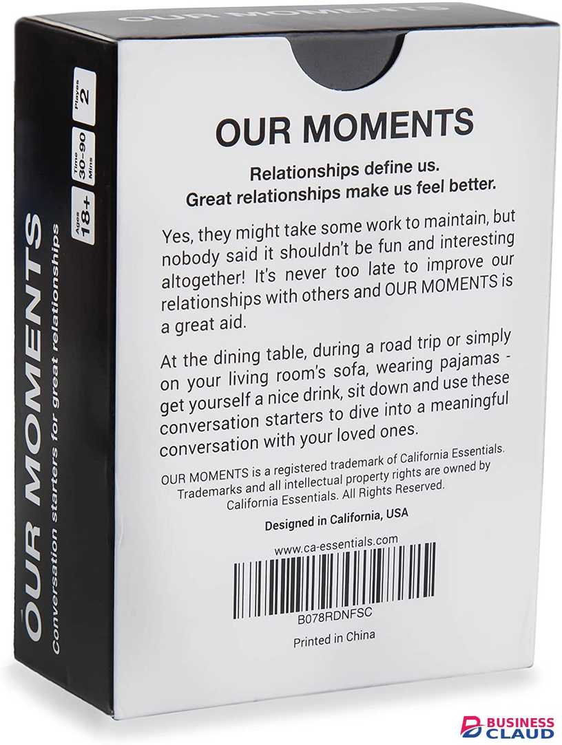 Our Moments Couples Card Game