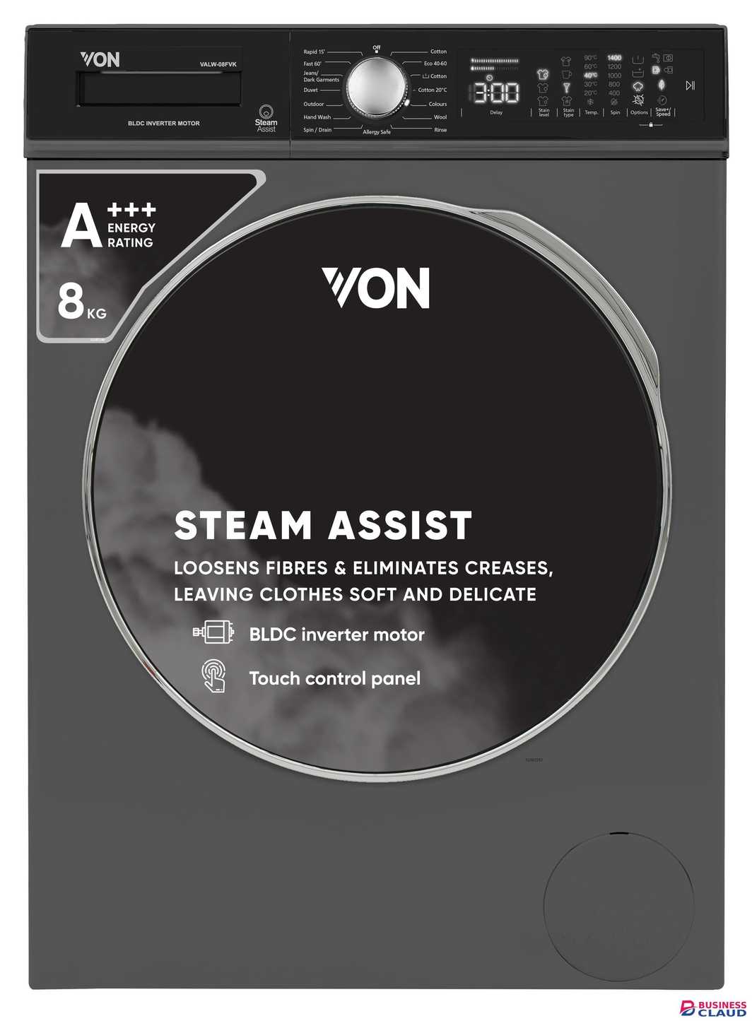 Von Hotpoint VALW-08FVK 8KG Front Load Washing Machine