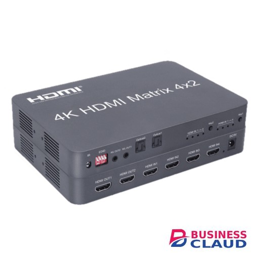 Ferrisa 4×2 4K HDMI Matrix With Optical Audio, With Remote