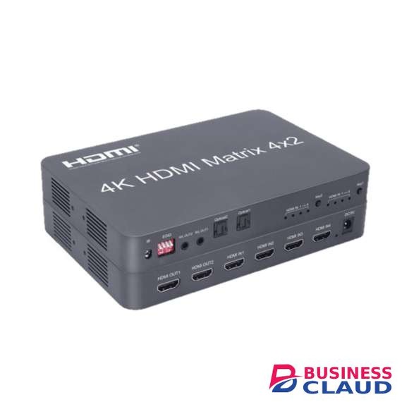 Ferrisa 4×2 4K HDMI Matrix With Optical Audio, With Remote