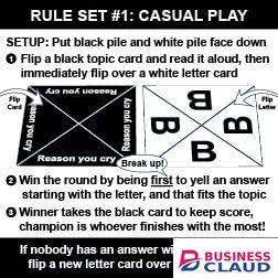 Quick And Dirty Black Party Card Game