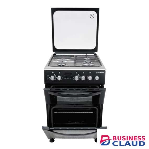 Armco GC-F6631LX3D2 BK 3 Gas 1 WOK 1 Electric Double Oven Gas Cooker