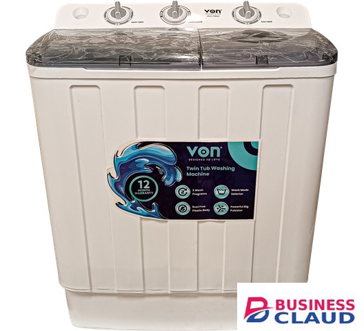 Von VALS-75BWY 7.5Kg Twin Tub Washing Machine