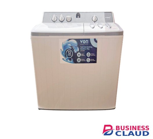 Von VALW-12MFW 12KG Twin Tub Washing Machine