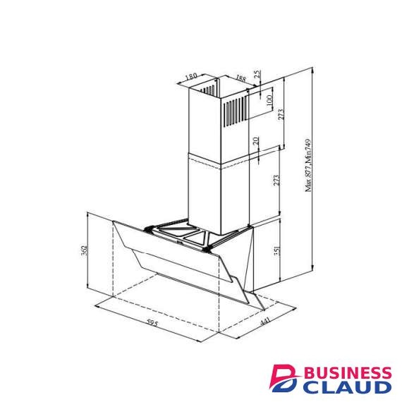 Mika MHA652T3GB 60cm Chimney Hood