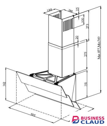 Mika MHA652T3GB 60cm Chimney Hood