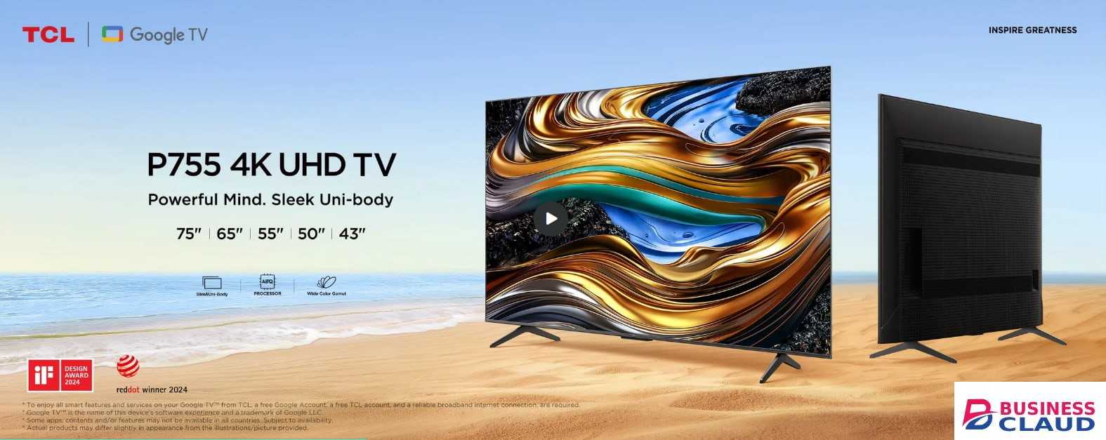 TCL 55P755 55 Inches 4K UHD Google TV