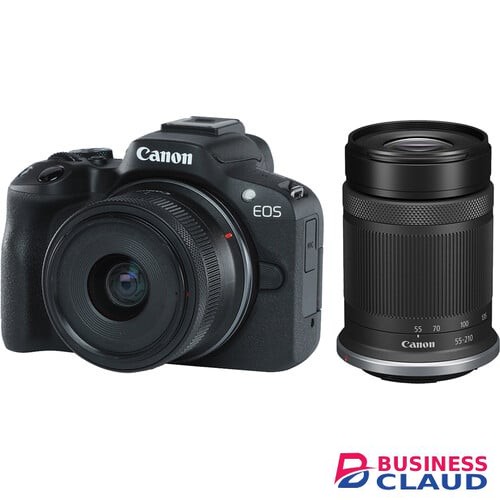 Canon EOS R50 Mirrorless Camera with 18-45mm and 55-210mm Lenses