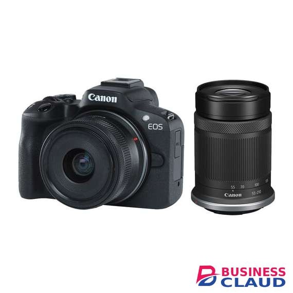 Canon EOS R50 Mirrorless Camera with 18-45mm and 55-210mm Lenses