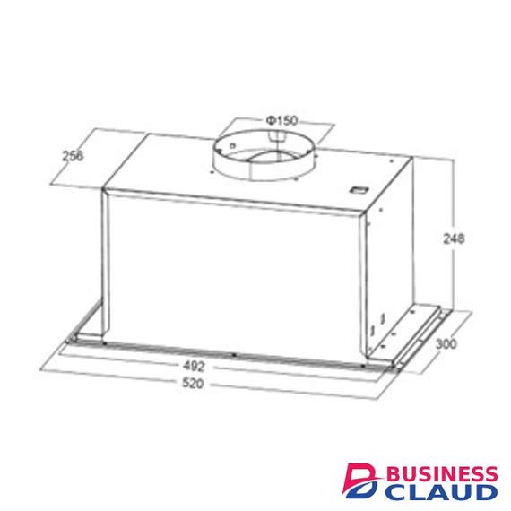 Mika MHR674TGB 52 cm Under Cabinet Recessed Hood