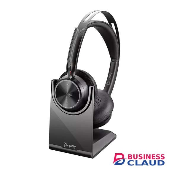 Plantronics Voyager Focus 2 with USB A Headset with charging stand