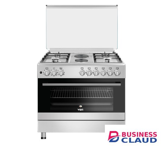 Von VCF964271FFX 4 Gas 2 Electric cooker