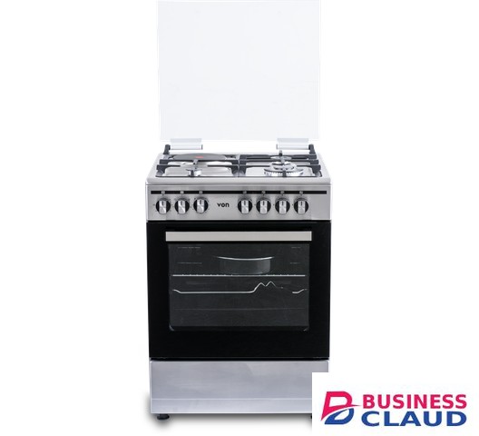 Von VCF663161FSX 3 Gas 1 Electric Cooker