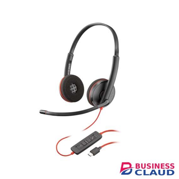 Plantronics 3220 Stereo USB C Headset with USB C/A Adapter